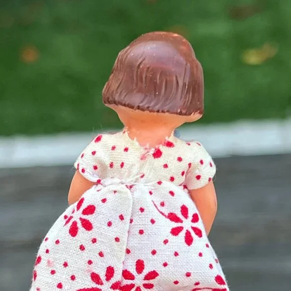 Vintage 1960's Ari Germany Dollhouse Family Rubber Dolls Mother Father Children - Picture 13 of 15